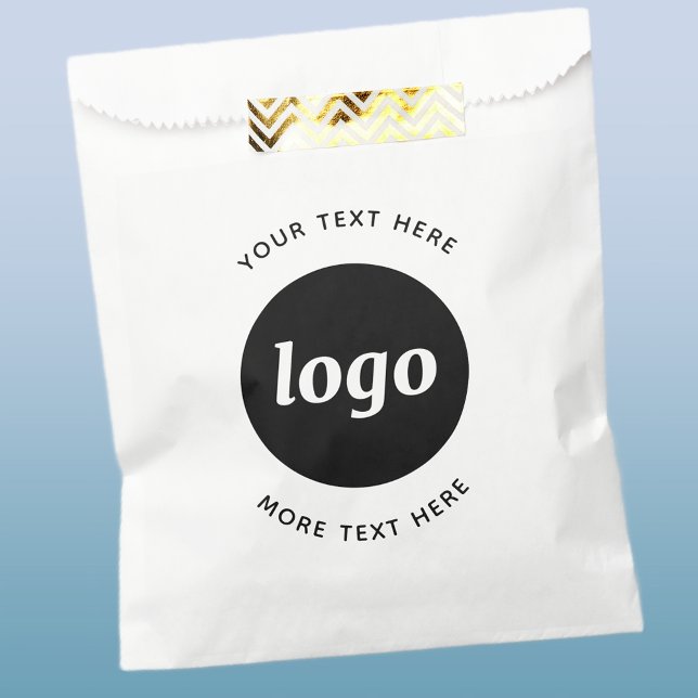 Einfache Logos für Textverarbeitung Geschenktütchen (Logo with text business promotional paper bag)