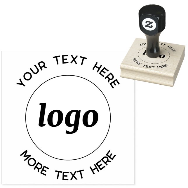 Einfache Logos für Textverarbeitung Gummistempel (Simple logo with custom text business branding promotional rubber stamp)
