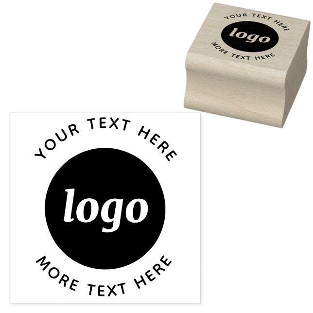 Einfache Logos für Textverarbeitung Gummistempel (Simple logo with text business promotional rubber stamp)