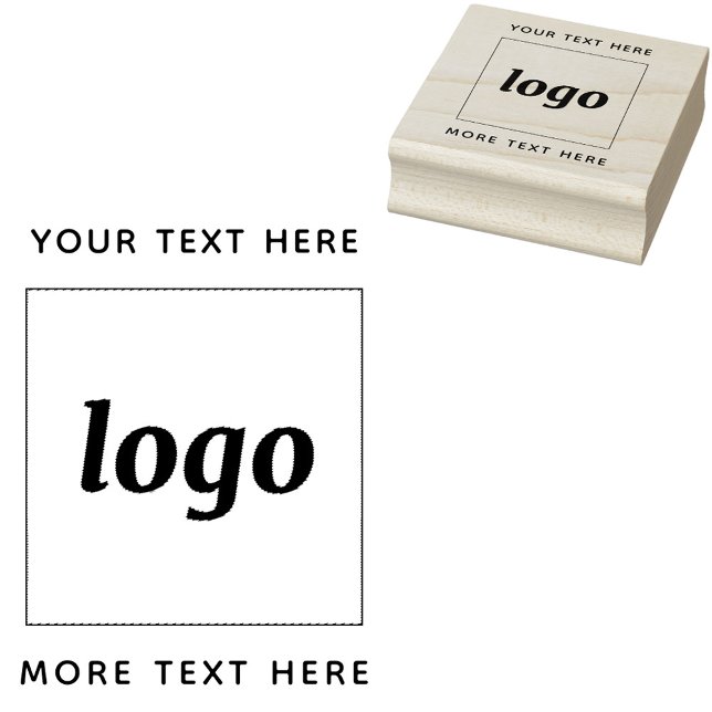 Einfache Logos für Textverarbeitung Gummistempel (Simple logo with custom text business branding promotional rubber stamp with optional handle)