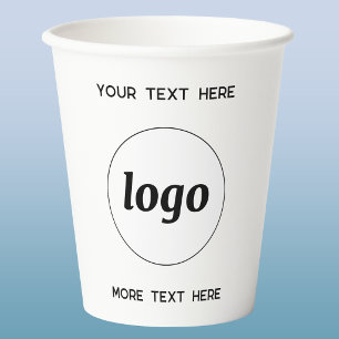 Einfache Logos für Textverarbeitung Pappbecher