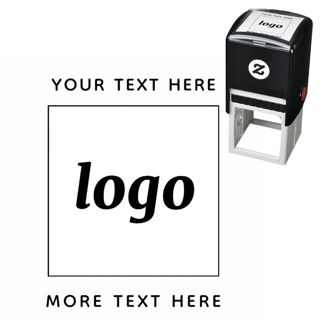 Einfache Logos für Textverarbeitung Permastempel (Simple logo with custom text business branding promotional self inking stamp)