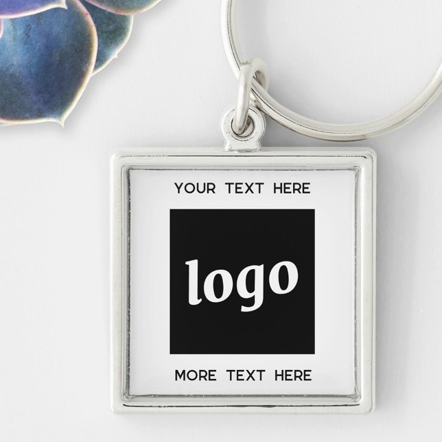 Einfache Logos für Textverarbeitung Schlüsselanhänger (Logo with custom text promotional business keychain)