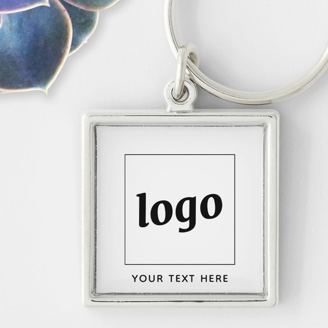 Einfache Logos für Textverarbeitung Schlüsselanhänger (Logo custom text business promotional keyring)