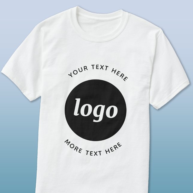 Einfache Logos für Textverarbeitung T-Shirt (Simple logo with text promotional business t-shirt)