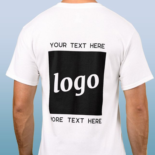 Einfache Logos für Textverarbeitung T-Shirt (Logo with custom text business promotional t-shirt)