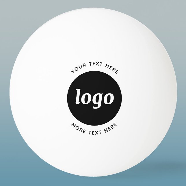 Einfache Logos für Textverarbeitung Tischtennisball (Simple logo with text promotional business ping pong ball)