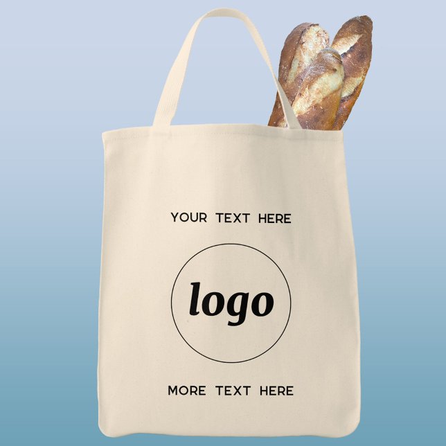 Einfache Logos für Textverarbeitung Tragetasche (Simple logo with custom text business branding promotional tote bag)