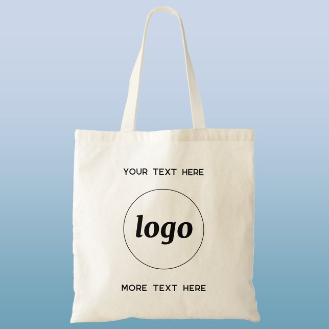 Einfache Logos für Textverarbeitung Tragetasche (Simple logo with custom text business branding promotional tote bag)