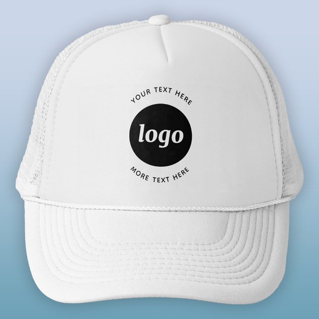 Einfache Logos für Textverarbeitung Truckerkappe (Simple logo with text promotional business trucker hat)