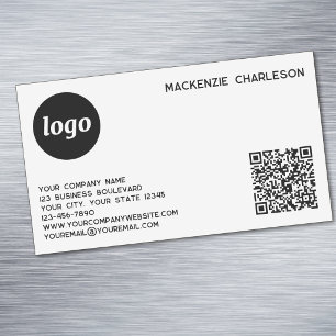 Einfache Logos und QR-Codes Magnetische Visitenkarte