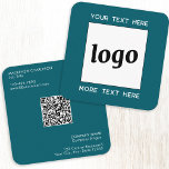 Einfache Logos und Text-QR-Code Aquamarin grün Quadratische Visitenkarte<br><div class="desc">Einfaches minimalistisches Logo und individueller Text mit QR-Code für Ihr Unternehmen. Ersetzen Sie das Logo,  den QR-Code und den Text durch Ihren eigenen,  um ihn anzupassen,  und ändern Sie den aquamarinen grünen Hintergrund und die Textfarbe entsprechend Ihrer eigenen Markendarstellung. Für spezielle Farbanfragen,  bitte schreiben Sie mir eine Nachricht.</div>