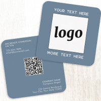 Einfache Logos und Text-QR-Code Blau