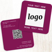 Einfache Logos und Text QR Code Magenta Cherry Pin