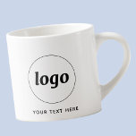 Einfache Logos und Texte Espressotasse<br><div class="desc">Einfaches Logo und benutzerdefinierter Text für Ihr Unternehmen. Ersetzen Sie das Logo und den Text durch Ihren eigenen, um es anzupassen. Nutzen Sie sie selbst, geben Sie sie Ihren Mitarbeitern und Mitarbeitern, verkaufen sie an Kunden und Kunden oder geben sie als Werbematerial ab, um die Kundenbindung inspirieren. Ideal für ein...</div>