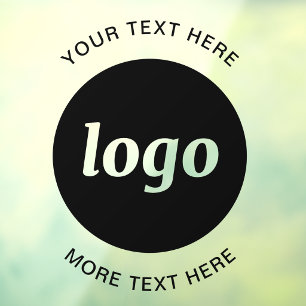 Einfache Logos und Texte Fensteraufkleber