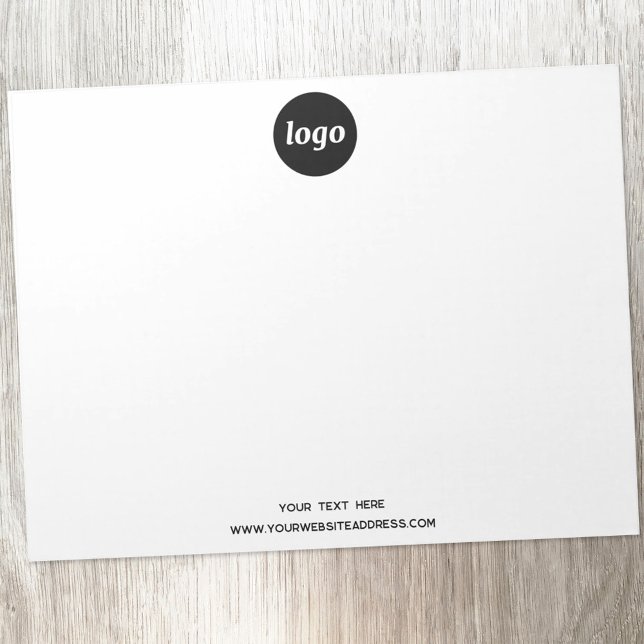 Einfache Logos und Texte Notizblock (Simple logo with custom text business branding promotional notepad)