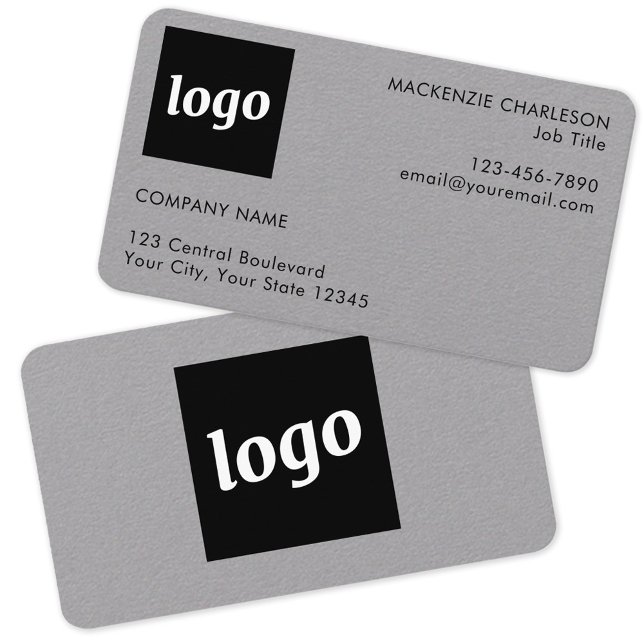 Einfache Logos und Textkarten Visitenkarte (Logo and custom text business card)