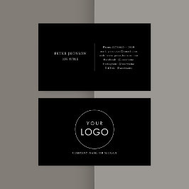 Einfache Logos von Black and White Social Media Co Visitenkarte