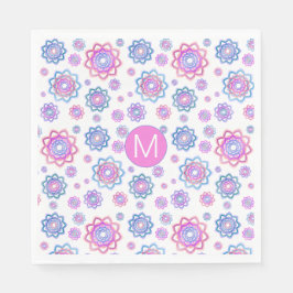 Einfache Lotus-Blume Rosa Pastellfarben Serviette