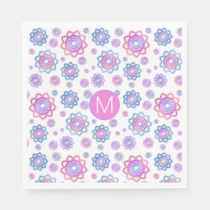 Einfache Lotus-Blume Rosa Pastellfarben Serviette