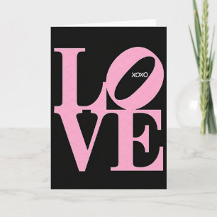 Einfache Love Xoxo Karte