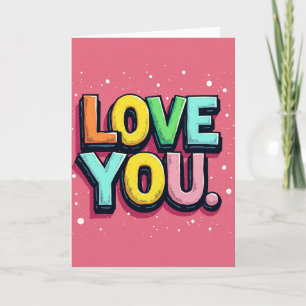 Einfache Love You Dot Karte