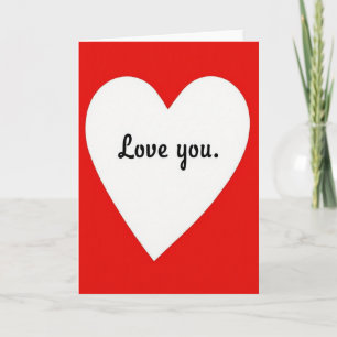 Einfache Love You gestreifte Karte