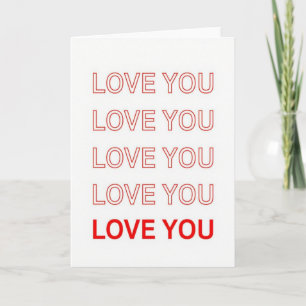 Einfache Love You Karte