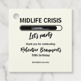 Einfache Lustige Midlife-Krise Beim 50. Geburtstag Geschenkanhänger