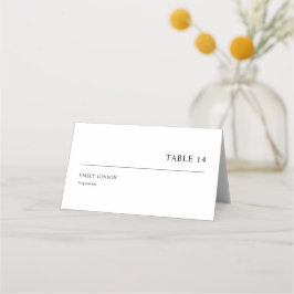 Einfache Mahlzeit Platzkarte