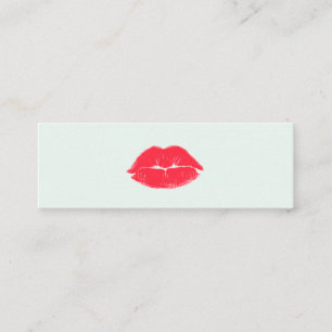 Einfache Makeup Artist Kissing Mini Visitenkarte