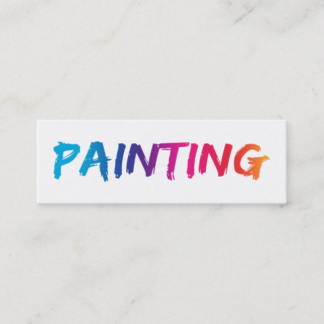 Einfache Maler-Visitenkarten neu Mini Visitenkarte (Vorderseite)