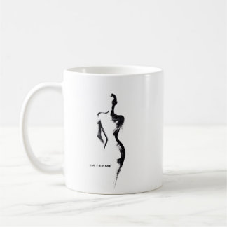 Einfache Malerei Gouache La Femme 01 Poster Kaffeetasse
