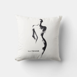 Einfache Malerei Gouache La Femme 01 Poster Kissen