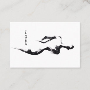 Einfache Malerei Gouache La Femme 01 Poster Visitenkarte