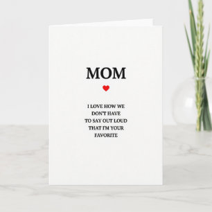 Einfache Mama ich liebe Dich Karte