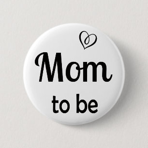 Einfache Mama zum Baby Shower Button