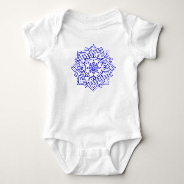 Einfache Mandala 2 Baby Strampler (Vorderseite)