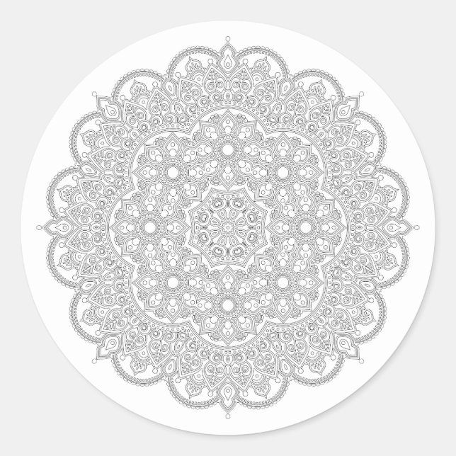 Einfache Mandala Sticker (Vorderseite)
