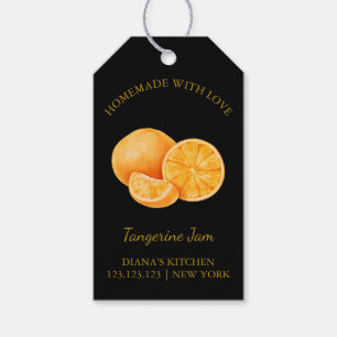 Einfache Mandarine Jam Hang Tag l Black Geschenkanhänger