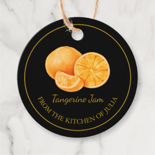 Einfache Mandarine Jam Hang Tag l Black Geschenkanhänger