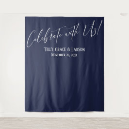 Einfache Marine feiert mit uns! Hintergrund für Fo Wandteppich