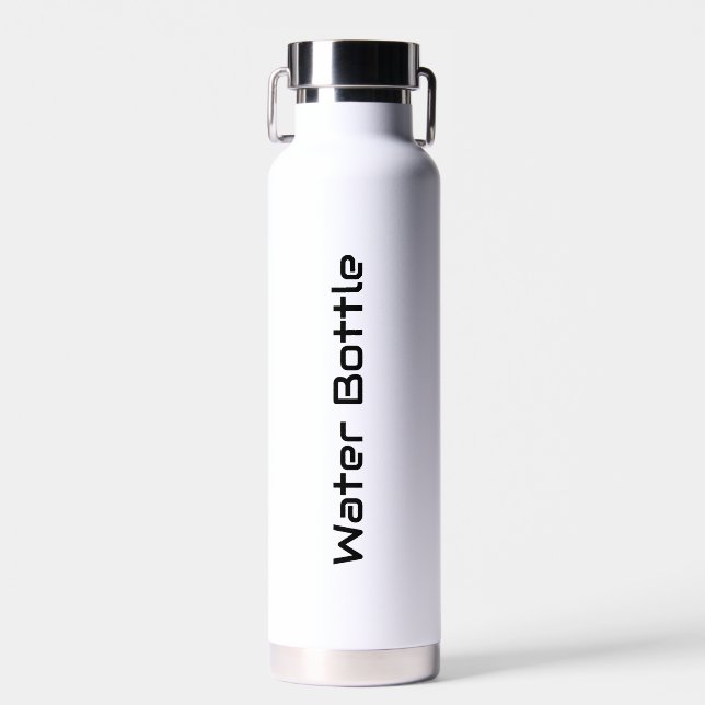 Einfache Markenförderung 22oz Weiß Trinkflasche (Vorne)