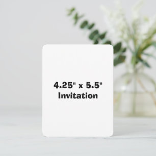 Einfache Markenförderung Abgerundet 4,25" x 5,5" Einladung