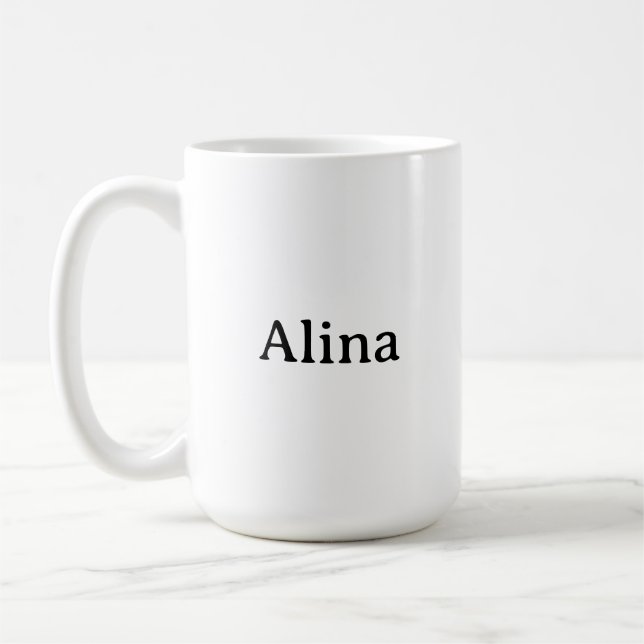 Einfache Markenwerbung 15 oz Klassisch Kaffeetasse (Links)