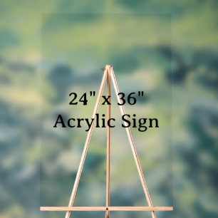 Einfache Markenwerbung 24" x 36" Acrylschild