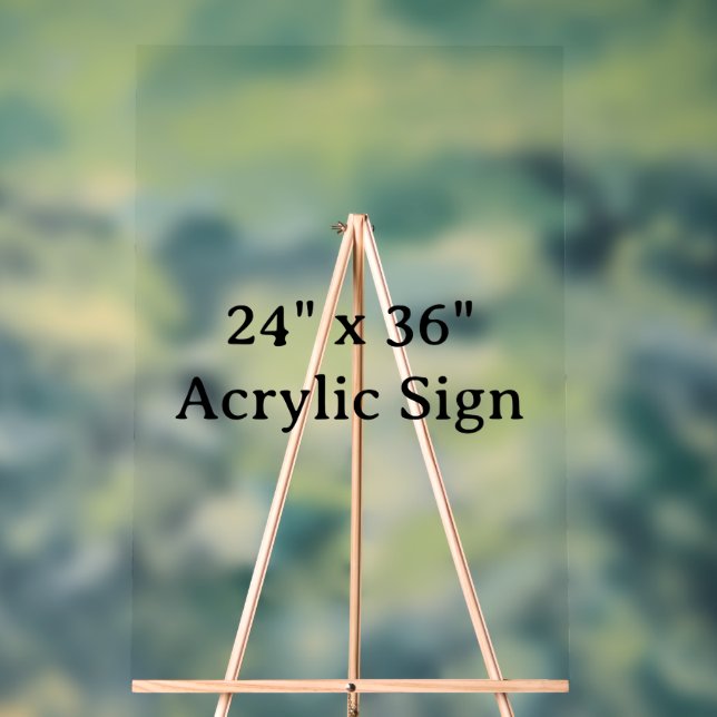 Einfache Markenwerbung 24" x 36" Acrylschild (Neutral)
