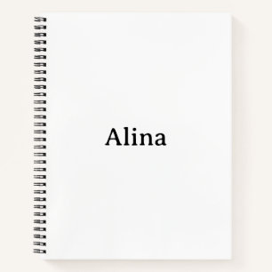 Einfache Markenwerbung 8,5" x 11" Deluxe-Spiralblo Notizbuch