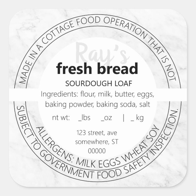 Einfache Marmorkennzeichnung - Hütte Quadratischer Aufkleber (Vorderseite)